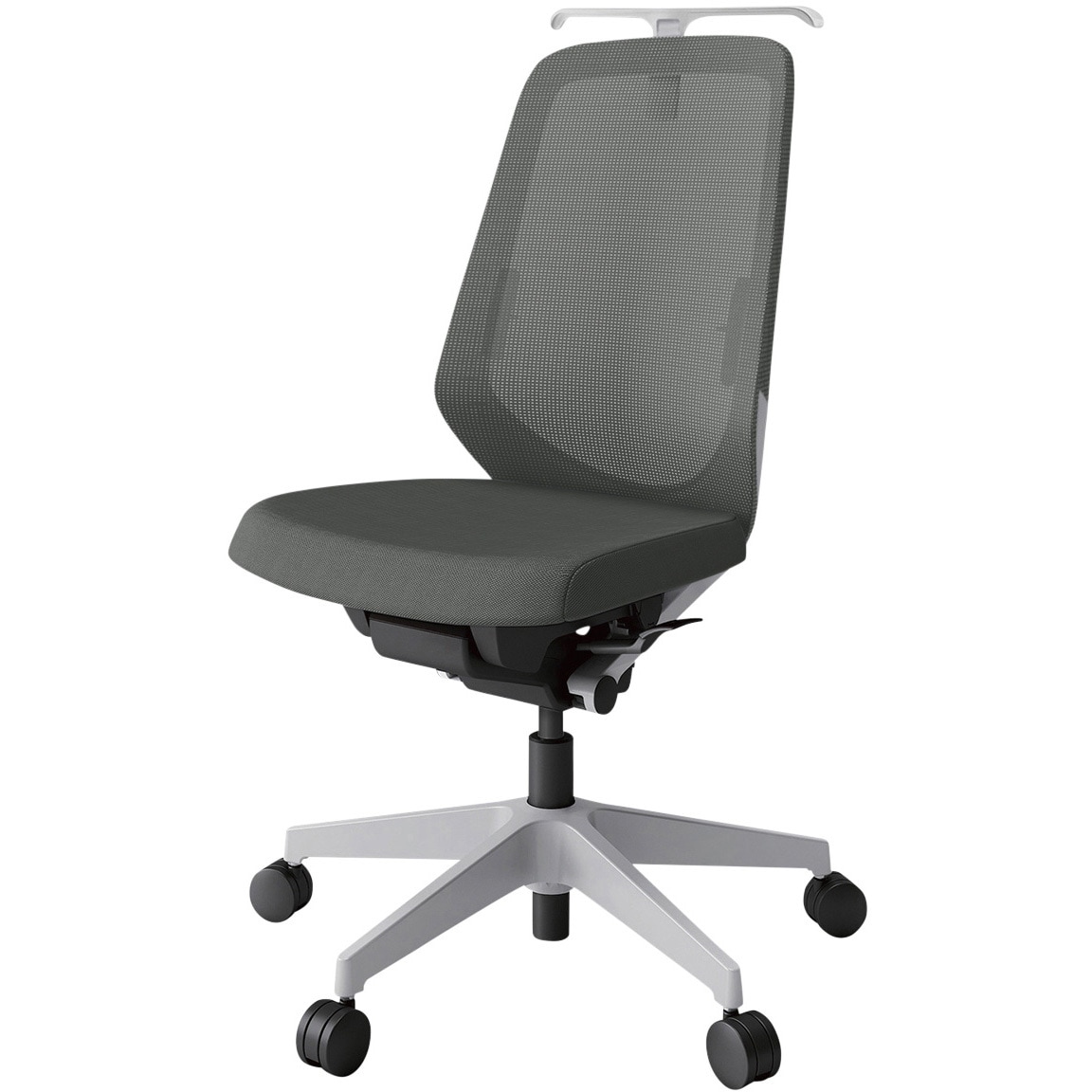 KJ-150JVHM-GNC3 ノートチェア ハイバック 肘なし ハンガー ランバーサポート付 メッシュJV ウレタンキャスター<配送時組立サービス付> 1台 イトーキ 【通販モノタロウ】