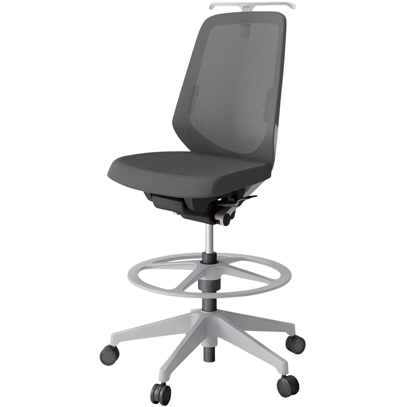 KJ-150JVHP-GNC3 ノートチェア ハイポジションタイプ ハイバック 肘なし ハンガー ランバーサポート付 メッシュJV 樹脂脚<配送時組立サービス付> 1台 イトーキ 【通販モノタロウ】