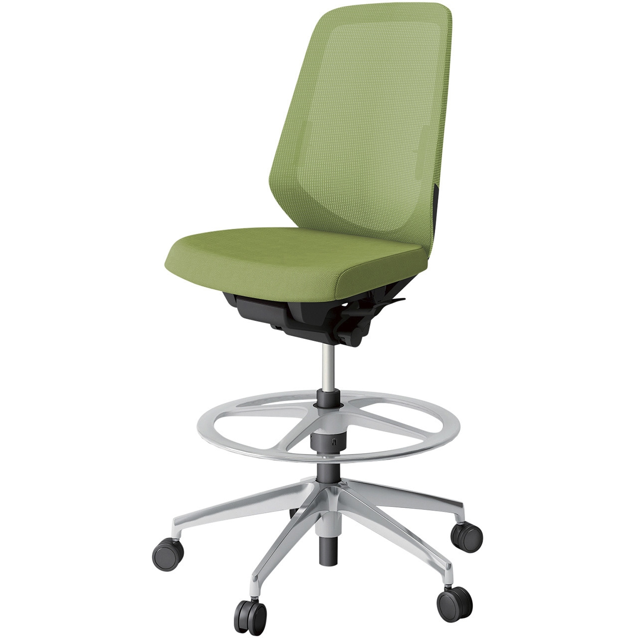 KJ-150JVP-ZTQ7 ノートチェア ハイポジションタイプ ハイバック 肘なし ランバーサポート付 メッシュJV アルミ脚<配送時組立サービス付> 1台 イトーキ 【通販モノタロウ】 59,988円