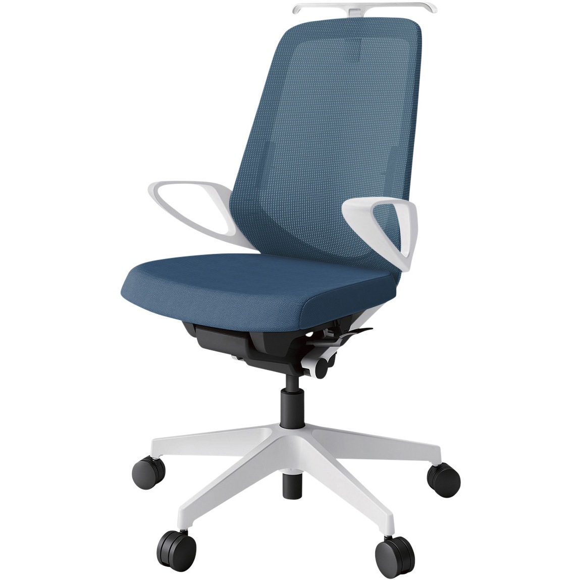 KJ-156JVHM-W9N3 ノートチェア ハイバック 固定肘 ハンガー ランバーサポート付 メッシュJV ウレタンキャスター<配送時組立サービス付> 1台 イトーキ 【通販モノタロウ】