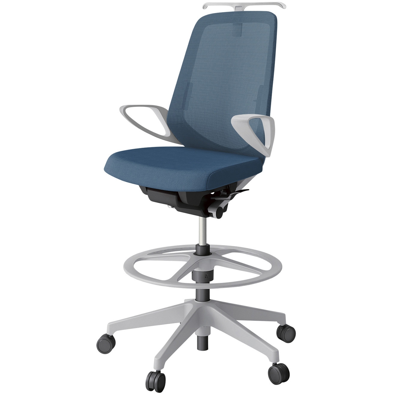 KJ-156JVHP-GNN3 ノートチェア ハイポジションタイプ ハイバック 固定肘 ハンガー ランバーサポート付 メッシュJV 樹脂脚<配送時組立サービス付> 1台 イトーキ 【通販モノタロウ】