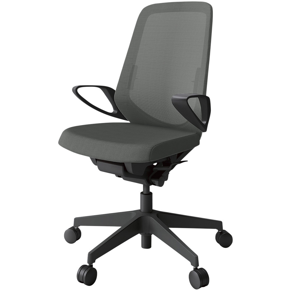 KJ-156JVM-T1C3 ノートチェア ハイバック 固定肘 ランバーサポート付 メッシュJV ウレタンキャスター<配送時組立サービス付> 1台 イトーキ 【通販モノタロウ】