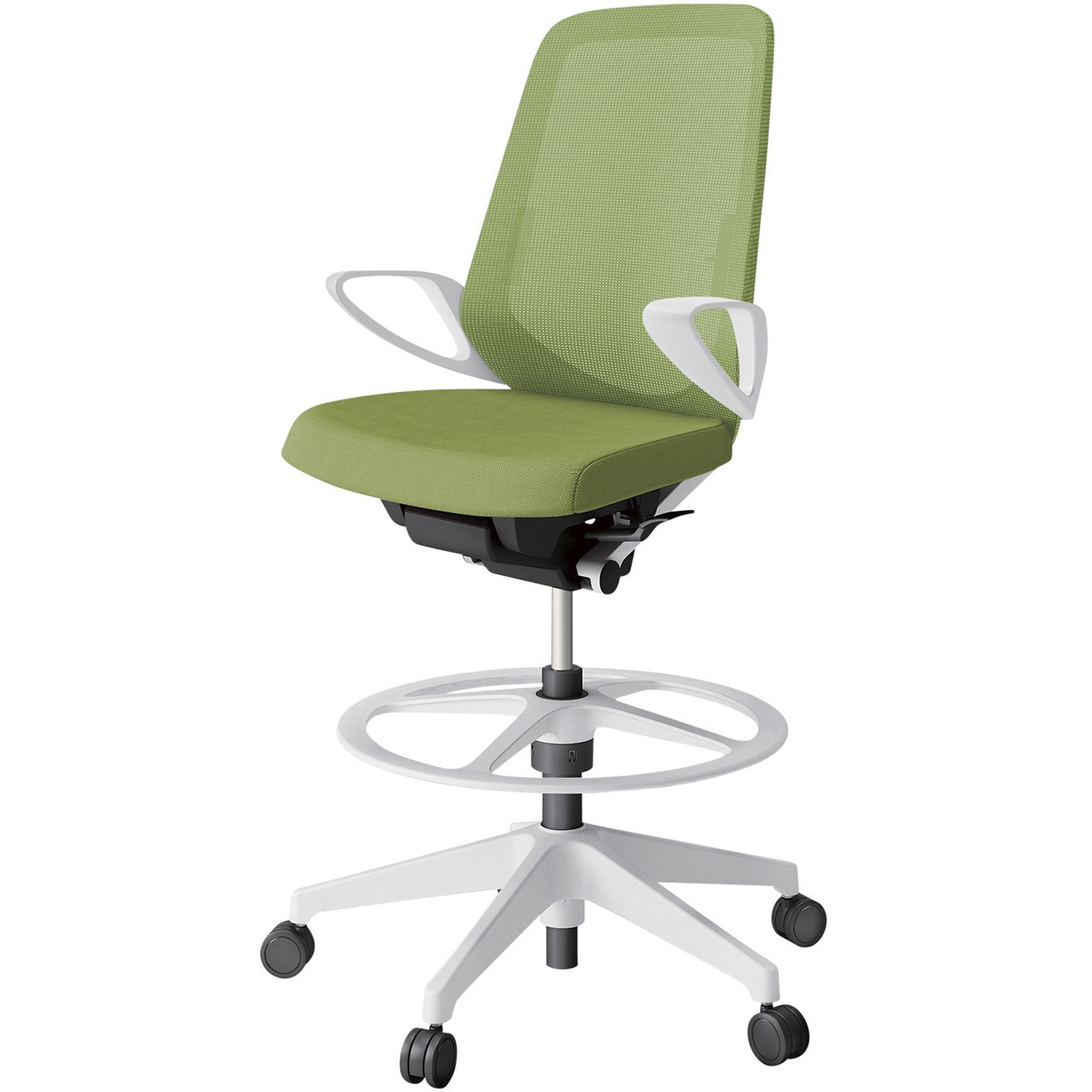 KJ-156JVP-W9Q7 ノートチェア ハイポジションタイプ ハイバック 固定肘 ランバーサポート付 メッシュJV 樹脂脚<配送時組立サービス付> 1台 イトーキ 【通販モノタロウ】 59,988円