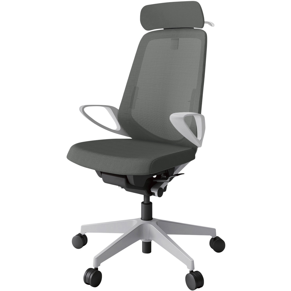 KJ-156JVXM-GNC3 ノートチェア エクストラハイバック 固定肘 ハンガー ランバーサポート付 メッシュJV ウレタンキャスター<配送時組立サービス付> 1台 イトーキ 【通販モノタロウ】