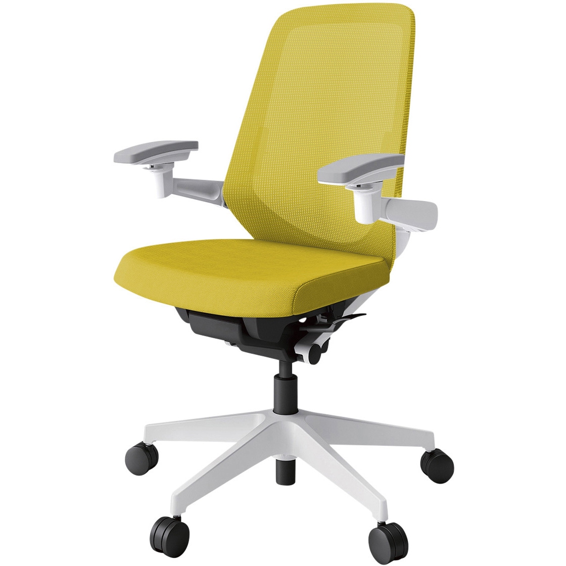 KJ-157JV1W9U5 ノートチェア プレーンメッシュバック 可動肘 ハイバック ランバーサポート付 ナイロンキャスター<配送時組立サービス付> 1台 イトーキ 【通販モノタロウ】