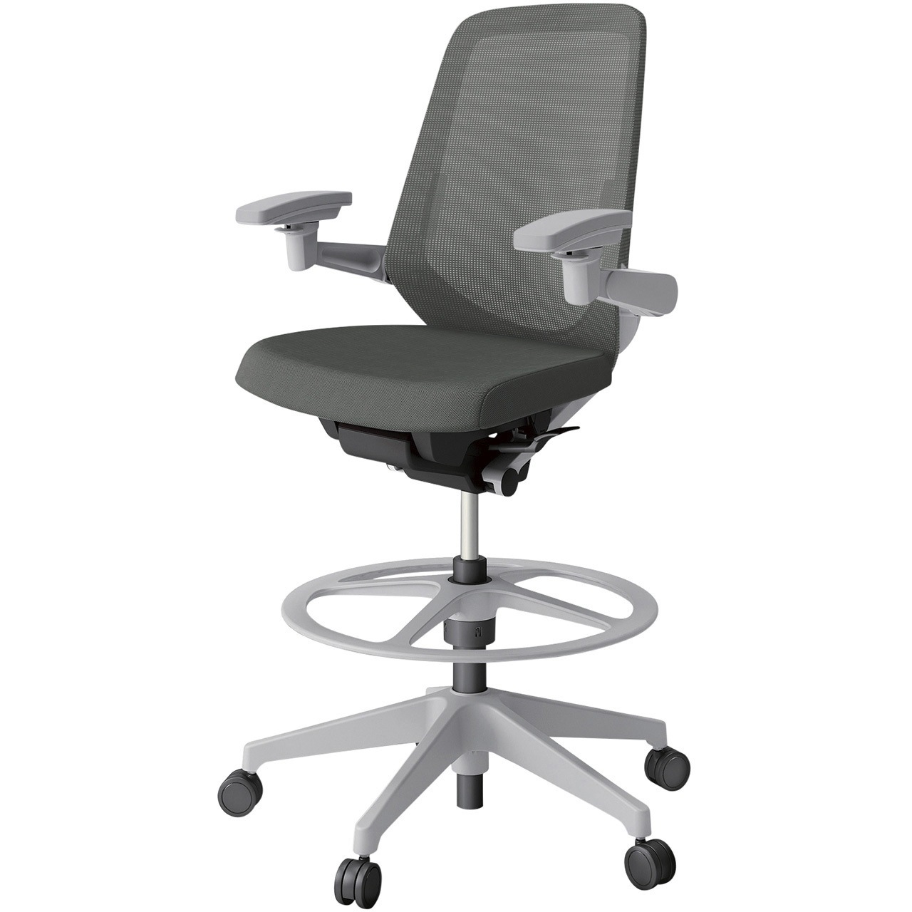 KJ-157JVP1GNC3 ノートチェア ハイポジションタイプ ハイバック 可動肘 ランバーサポート付 メッシュJV 樹脂脚<配送時組立サービス付> 1台 イトーキ 【通販モノタロウ】