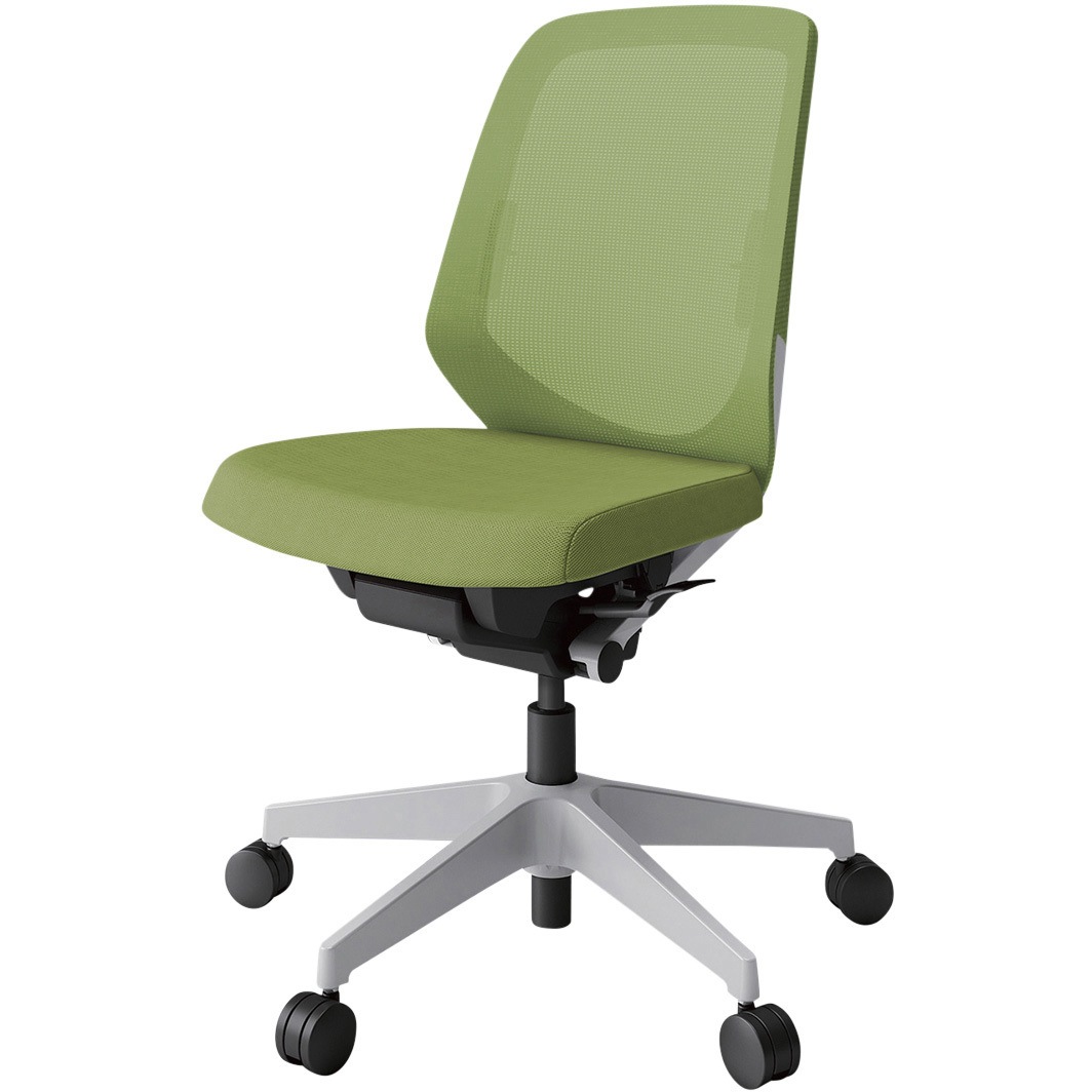 KJ-160JV-GNQ7 ノートチェア プレーンメッシュバック 肘無 ローバック ランバーサポート付 ナイロンキャスター<配送時組立サービス付> 1台 イトーキ 【通販モノタロウ】