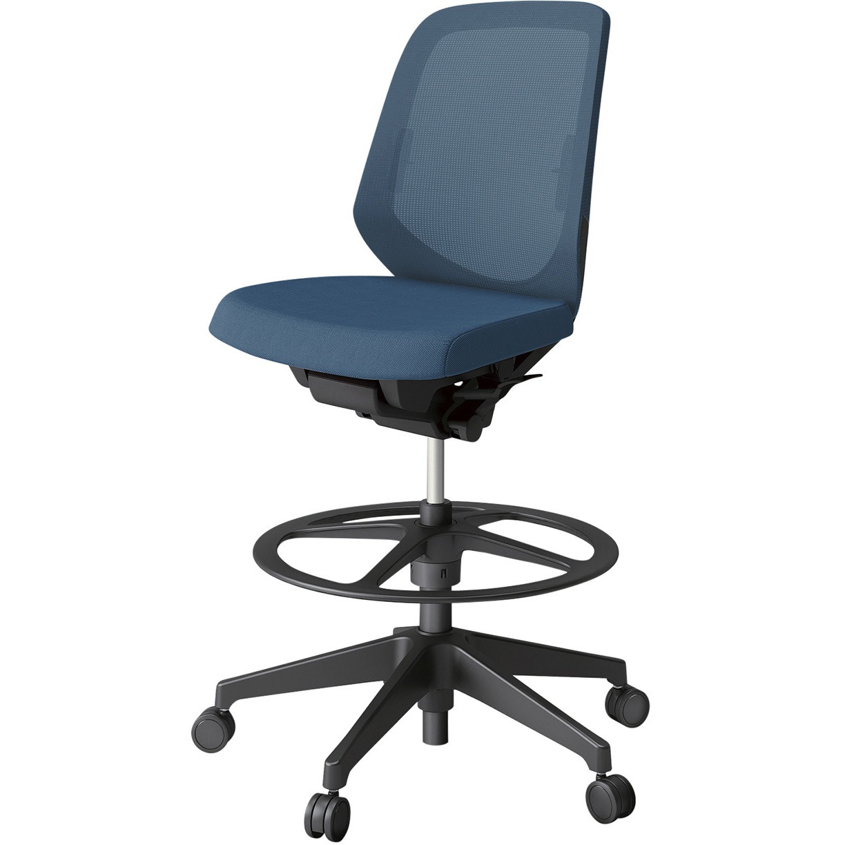 KJ-160JVP-T1N3 ノートチェア ハイポジションタイプ ローバック 肘なし ランバーサポート付 メッシュJV 樹脂脚<配送時組立サービス付> 1台 イトーキ 【通販モノタロウ】