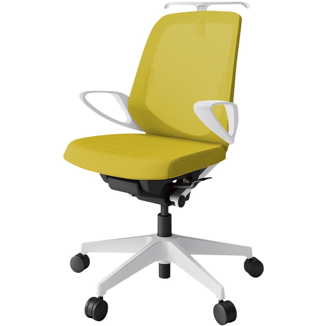 KJ-166JVH-W9U5 ノートチェア ローバック 固定肘 ハンガー ランバーサポート付 メッシュJV ナイロンキャスター<配送時組立サービス付> 1台 イトーキ 【通販モノタロウ】