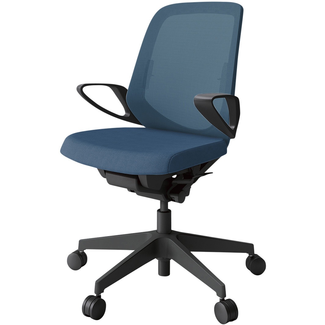 KJ-166JV-T1N3 ノートチェア ローバック 固定肘 ランバーサポート付 メッシュJV ナイロンキャスター<配送時組立サービス付> 1台 イトーキ 【通販モノタロウ】