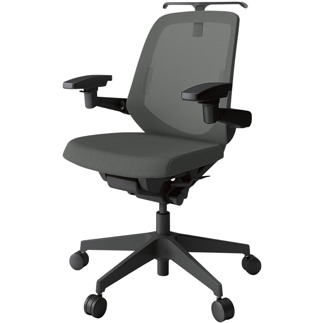 KJ-167JVH1T1C3 ノートチェア ローバック 可動肘 ハンガー ランバーサポート付 メッシュJV ナイロンキャスター<配送時組立サービス付> 1台 イトーキ 【通販モノタロウ】