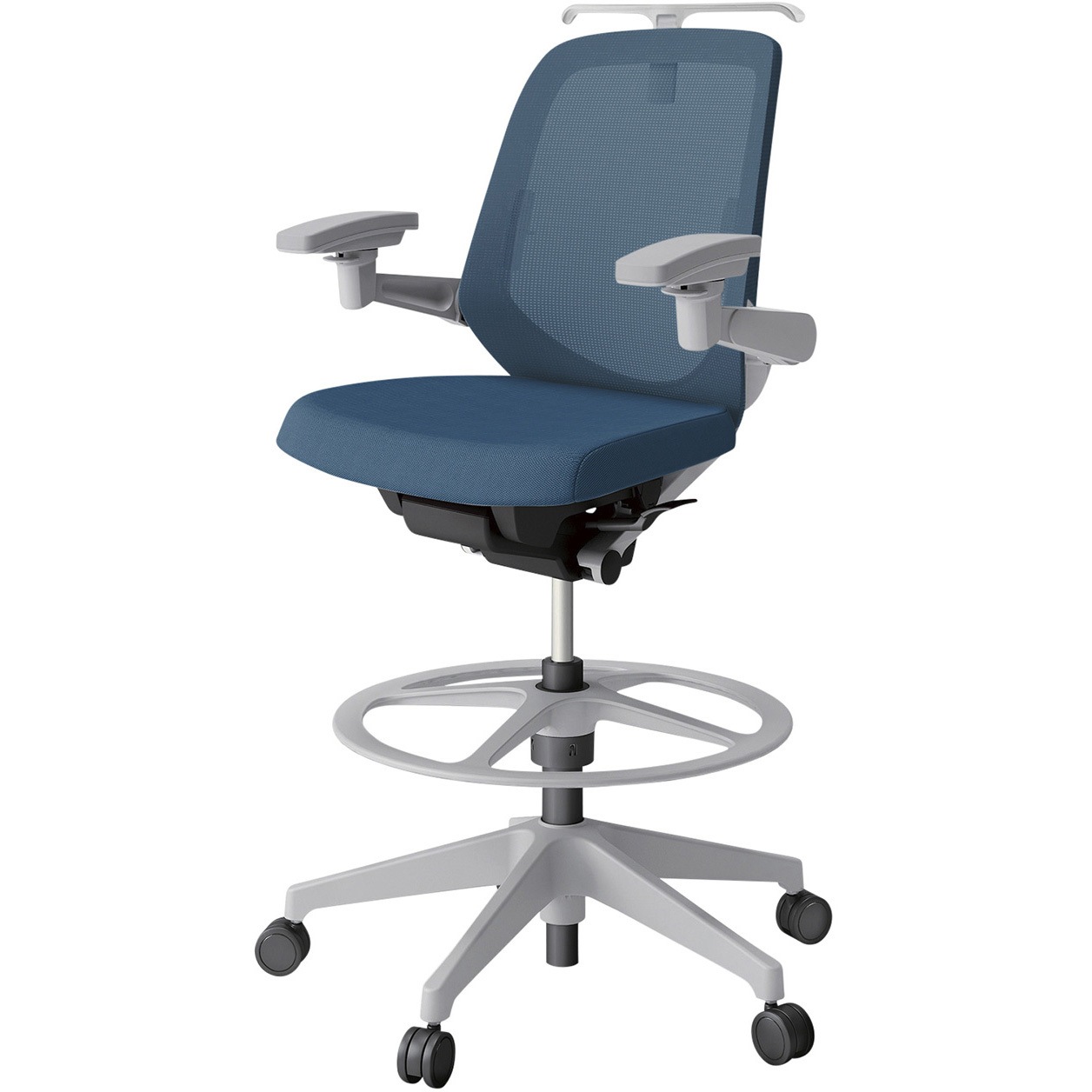 KJ-167JVHP1GNN3 ノートチェア ハイポジションタイプ ローバック 可動肘 ハンガー ランバーサポート付 メッシュJV 樹脂脚<配送時組立サービス付> 1台 イトーキ 【通販モノタロウ】