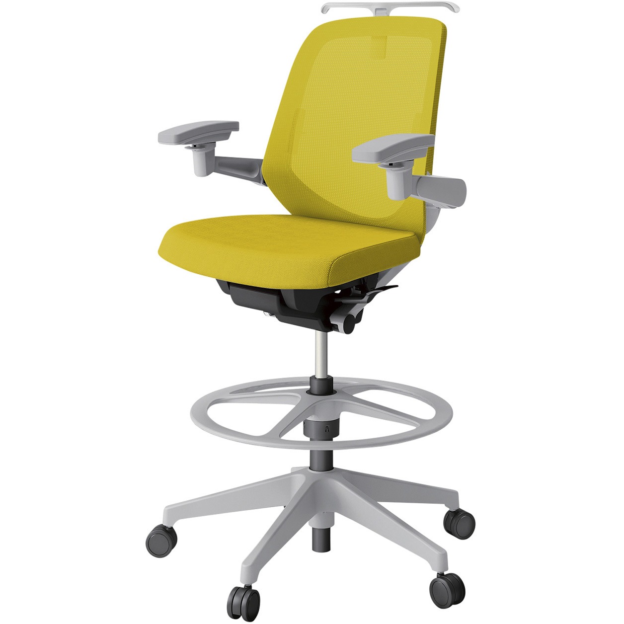 KJ-167JVHP1GNU5 ノートチェア ハイポジションタイプ ローバック 可動肘 ハンガー ランバーサポート付 メッシュJV 樹脂脚<配送時組立サービス付> 1台 イトーキ 【通販モノタロウ】