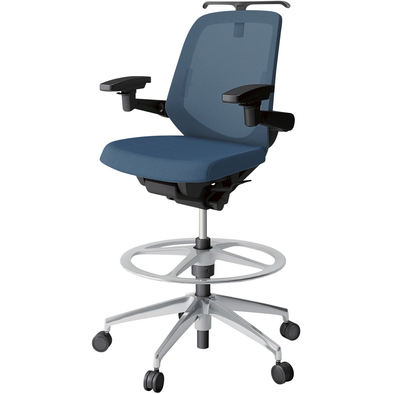 KJ-167JVHP1ZTN3 ノートチェア ハイポジションタイプ ローバック 可動肘 ハンガー ランバーサポート付 メッシュJV アルミ脚<配送時組立サービス付> 1台 イトーキ 【通販モノタロウ】