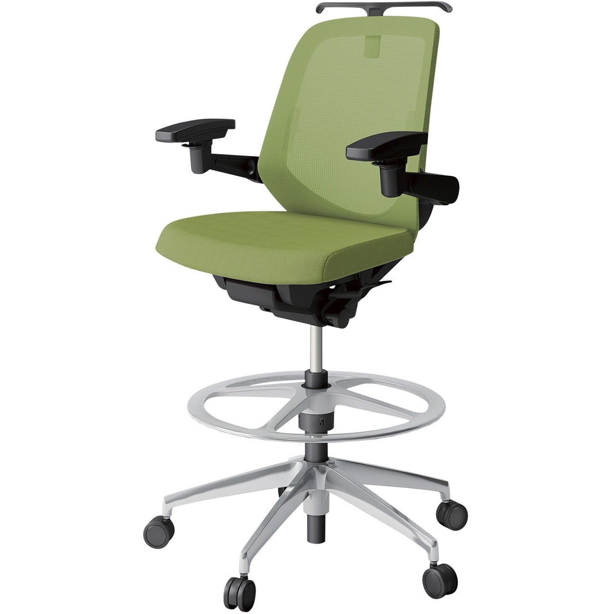 KJ-167JVHP1ZTQ7 ノートチェア ハイポジションタイプ ローバック 可動肘 ハンガー ランバーサポート付 メッシュJV アルミ脚<配送時組立サービス付> 1台 イトーキ 【通販モノタロウ】