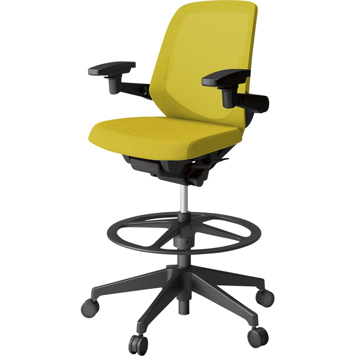 KJ-167JVP1T1U5 ノートチェア ハイポジションタイプ ローバック 可動肘 ランバーサポート付 メッシュJV 樹脂脚<配送時組立サービス付> 1台 イトーキ 【通販モノタロウ】