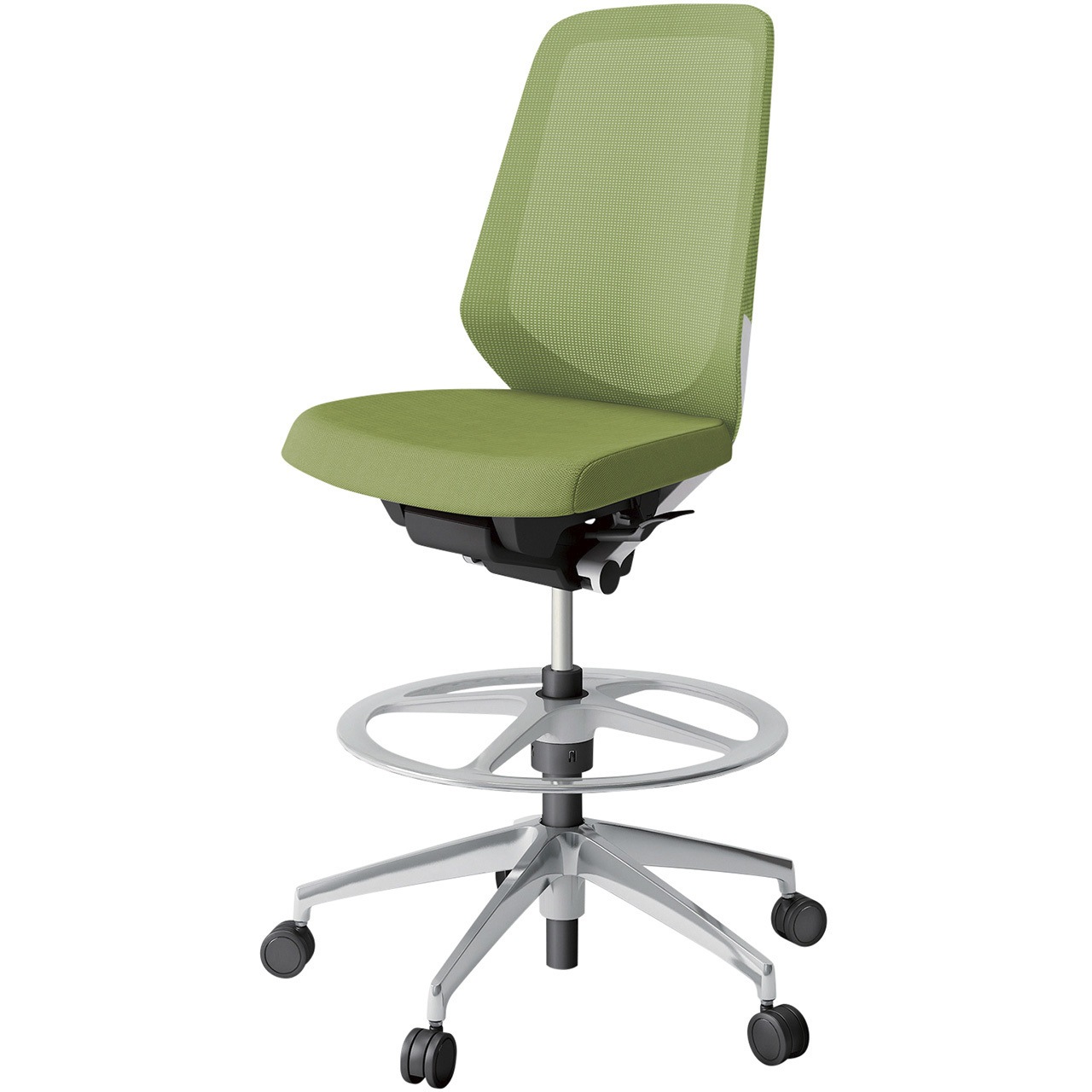 KJ-170JVP-ZWQ7 ノートチェア ハイポジションタイプ ハイバック 肘なし ランバーサポートなし メッシュJV アルミ脚<配送時組立サービス付> 1台 イトーキ 【通販モノタロウ】