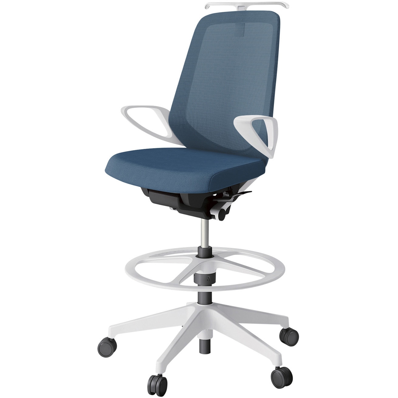 KJ-176JVHP-W9N3 ノートチェア ハイポジションタイプ ハイバック 固定肘 ハンガー ランバーサポートなし メッシュJV 樹脂脚<配送時組立サービス付> 1台 イトーキ 【通販モノタロウ】