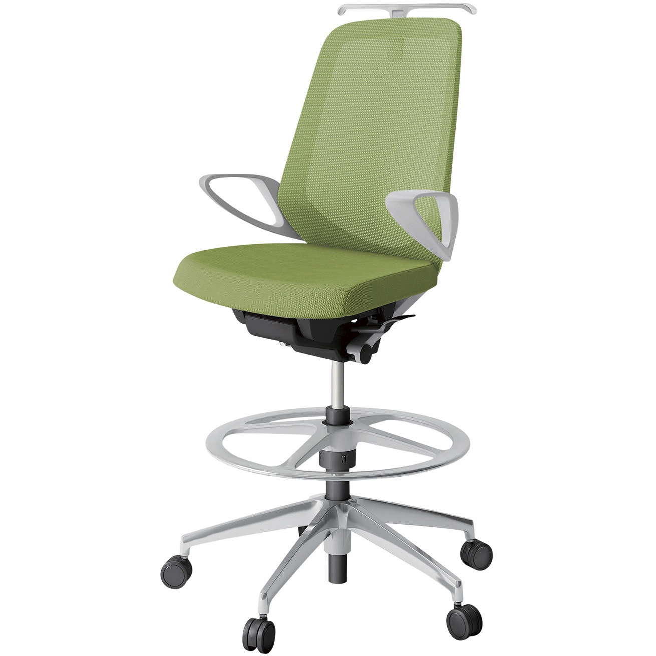 KJ-176JVHP-ZNQ7 ノートチェア ハイポジションタイプ ハイバック 固定肘 ハンガー ランバーサポートなし メッシュJV アルミ脚<配送時組立サービス付> 1台 イトーキ 【通販モノタロウ】