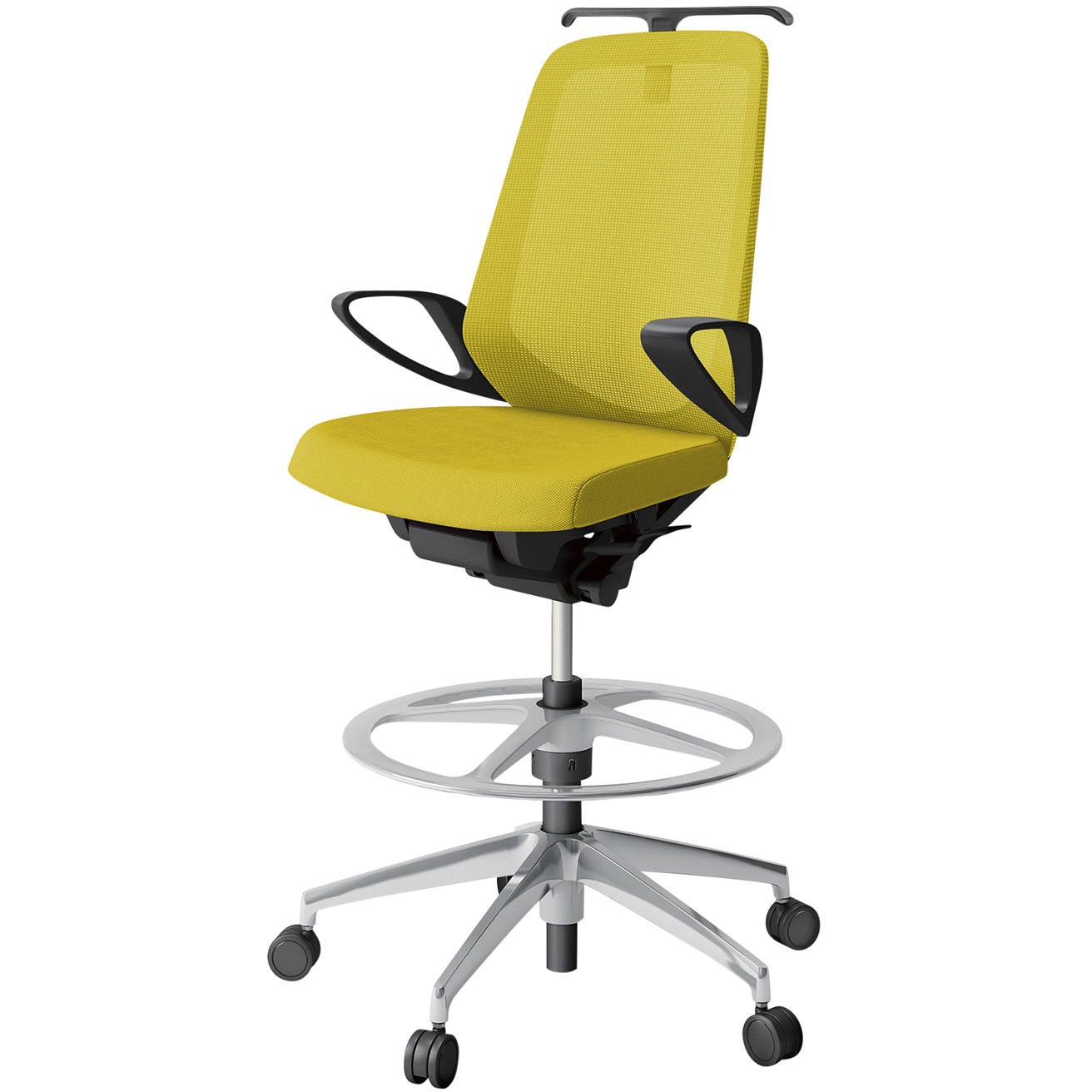 KJ-176JVHP-ZTU5 ノートチェア ハイポジションタイプ ハイバック 固定肘 ハンガー ランバーサポートなし メッシュJV アルミ脚<配送時組立サービス付> 1台 イトーキ 【通販モノタロウ】