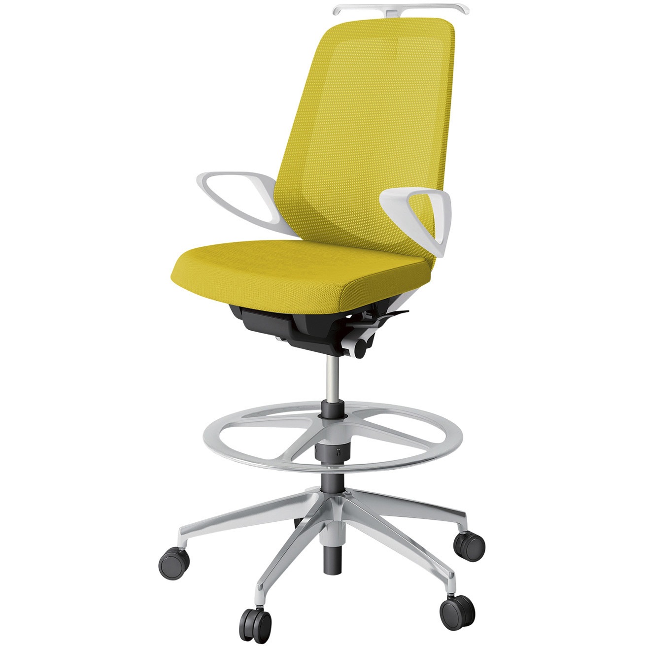 KJ-176JVHP-ZWU5 ノートチェア ハイポジションタイプ ハイバック 固定肘 ハンガー ランバーサポートなし メッシュJV アルミ脚<配送時組立サービス付> 1台 イトーキ 【通販モノタロウ】