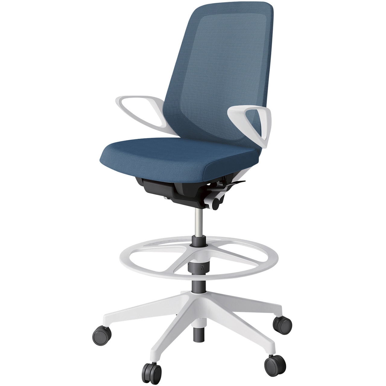 KJ-176JVP-W9N3 ノートチェア ハイポジションタイプ ハイバック 固定肘 ランバーサポートなし メッシュJV 樹脂脚<配送時組立サービス付> 1台 イトーキ 【通販モノタロウ】