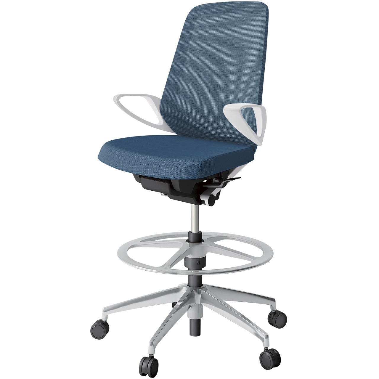 KJ-176JVP-ZWN3 ノートチェア ハイポジションタイプ ハイバック 固定肘 ランバーサポートなし メッシュJV アルミ脚<配送時組立サービス付> 1台 イトーキ 【通販モノタロウ】