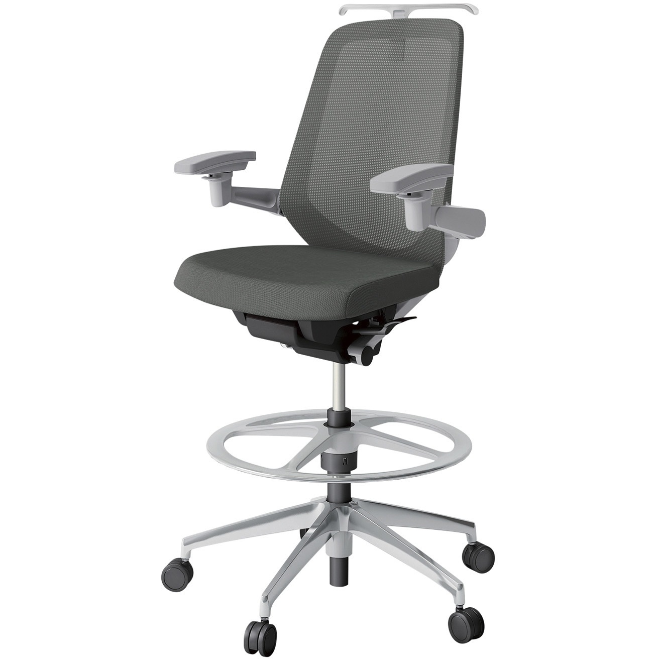 KJ-177JVHP1ZNC3 ノートチェア ハイポジションタイプ ハイバック 可動肘 ハンガー ランバーサポートなし メッシュJV アルミ脚<配送時組立サービス付> 1台 イトーキ 【通販モノタロウ】