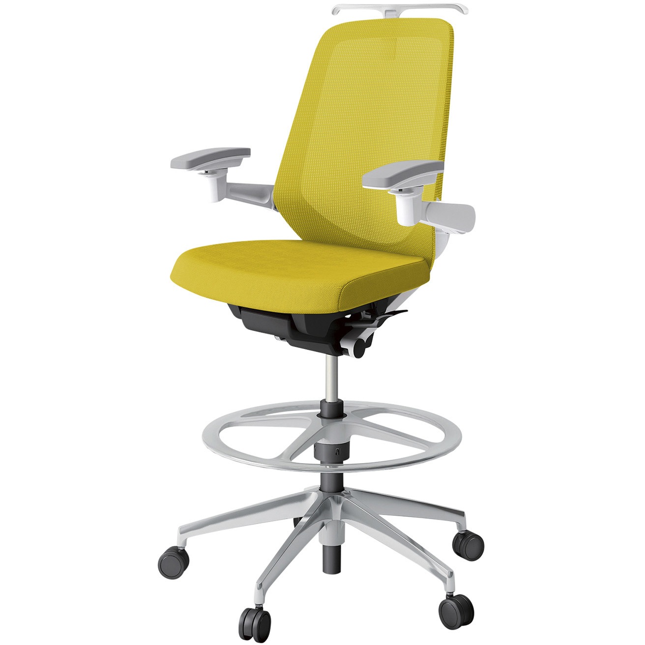 KJ-177JVHP1ZWU5 ノートチェア ハイポジションタイプ ハイバック 可動肘 ハンガー ランバーサポートなし メッシュJV アルミ脚<配送時組立サービス付> 1台 イトーキ 【通販モノタロウ】