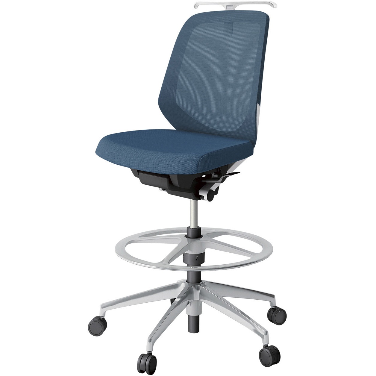 KJ-180JVHP-ZWN3 ノートチェア ハイポジションタイプ ローバック 肘なし ハンガー ランバーサポートなし メッシュJV アルミ脚<配送時組立サービス付> 1台 イトーキ 【通販モノタロウ】