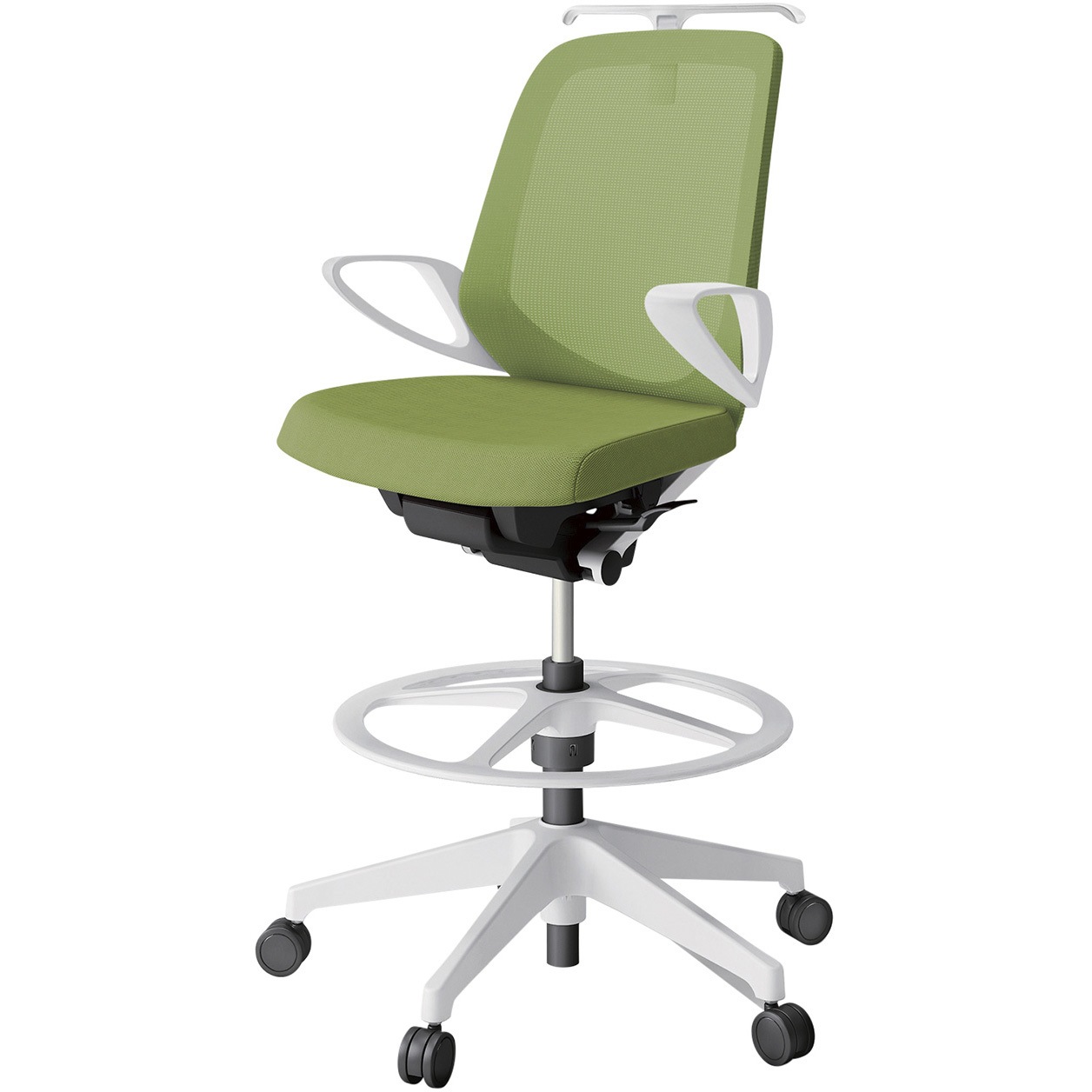 KJ-186JVHP-W9Q7 ノートチェア ハイポジションタイプ ローバック 固定肘 ハンガー ランバーサポートなし メッシュJV 樹脂脚<配送時組立サービス付> 1台 イトーキ 【通販モノタロウ】