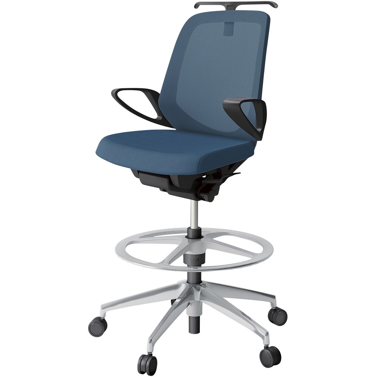 KJ-186JVHP-ZTN3 ノートチェア ハイポジションタイプ ローバック 固定肘 ハンガー ランバーサポートなし メッシュJV アルミ脚<配送時組立サービス付> 1台 イトーキ 【通販モノタロウ】 60,390円