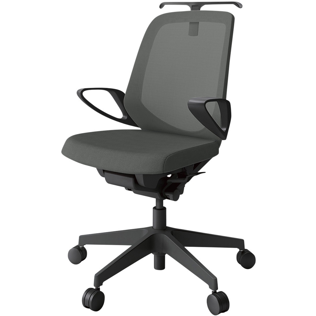 KJ-186JVH-T1C3 ノートチェア ローバック 固定肘 ハンガー ランバーサポートなし メッシュJV ナイロンキャスター<配送時組立サービス付> 1台 イトーキ 【通販モノタロウ】