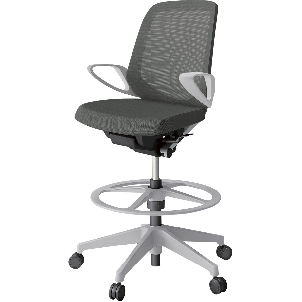 KJ-186JVP-GNC3 ノートチェア ハイポジションタイプ ローバック 固定肘 ランバーサポートなし メッシュJV 樹脂脚<配送時組立サービス付> 1台 イトーキ 【通販モノタロウ】