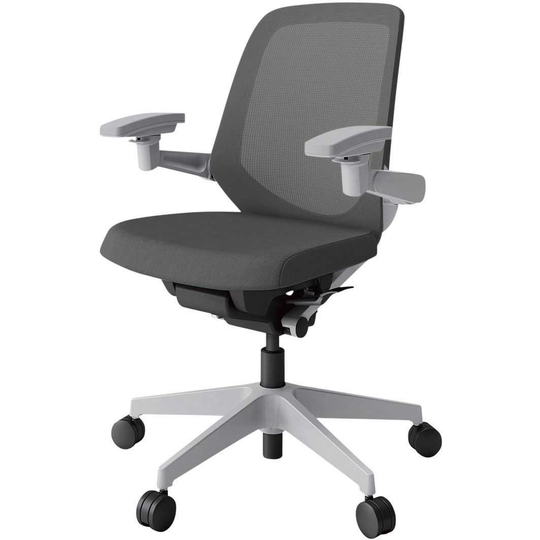 KJ-187JV1GNC3 ノートチェア プレーンメッシュバック 可動肘 ローバック ランバーサポートなし ナイロンキャスター<配送時組立サービス付> 1台 イトーキ 【通販モノタロウ】