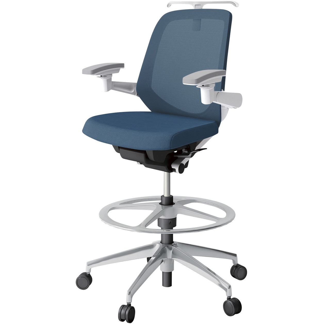 KJ-187JVHP1ZWN3 ノートチェア ハイポジションタイプ ローバック 可動肘 ハンガー ランバーサポートなし メッシュJV アルミ脚<配送時組立サービス付> 1台 イトーキ 【通販モノタロウ】 65,890円