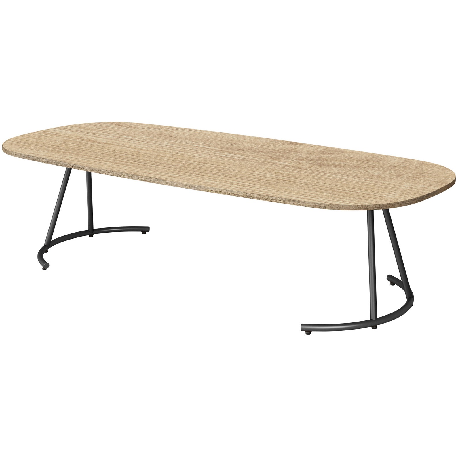 KLF-222095-T126 ミートラウンジ テーブルオーバル型 W2000×D900×H500<配送時組立サービス付> イトーキ トリニティオークライト   KLF-222095-T126