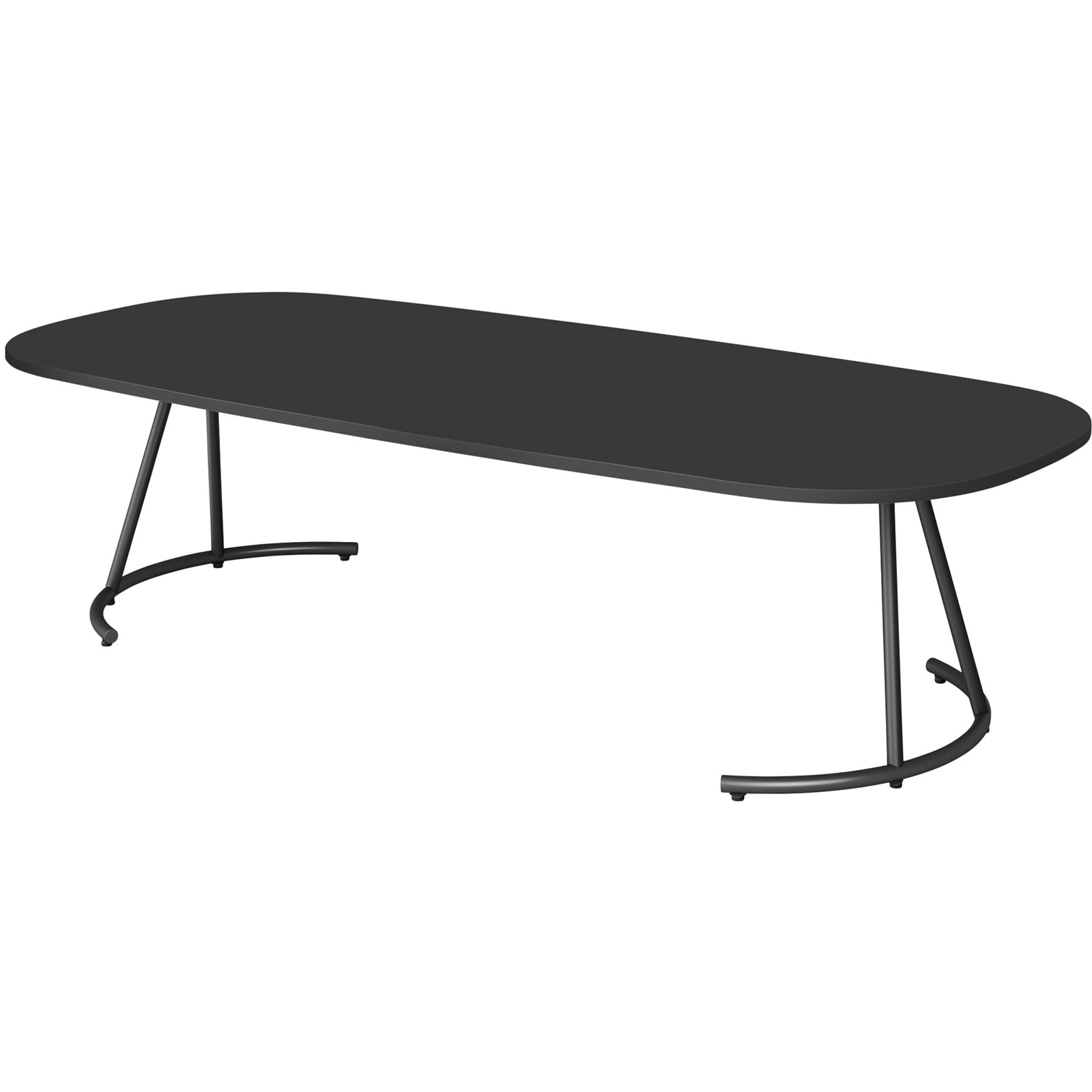 KLF-222095-T1MB ミートラウンジ テーブルオーバル型 W2000×D900×H500<配送時組立サービス付> イトーキ マットブラック   KLF-222095-T1MB