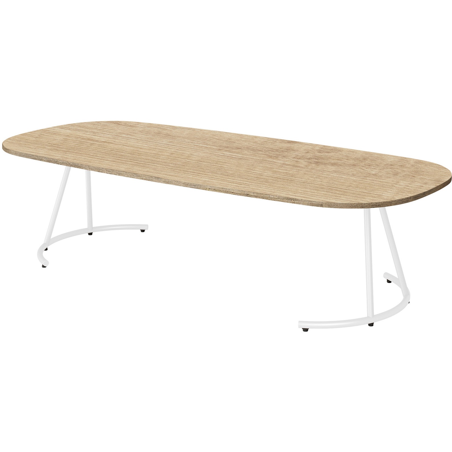 KLF-222095-WG26 ミートラウンジ テーブルオーバル型 W2000×D900×H500<配送時組立サービス付> イトーキ トリニティオークライト   KLF-222095-WG26