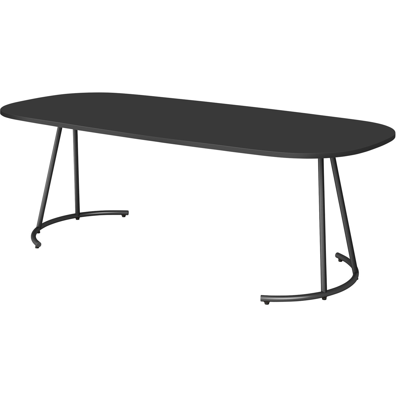 KLF-222096-T1MB ミートラウンジ テーブルオーバル型 W2000×D900×H650<配送時組立サービス付> イトーキ マットブラック   KLF-222096-T1MB