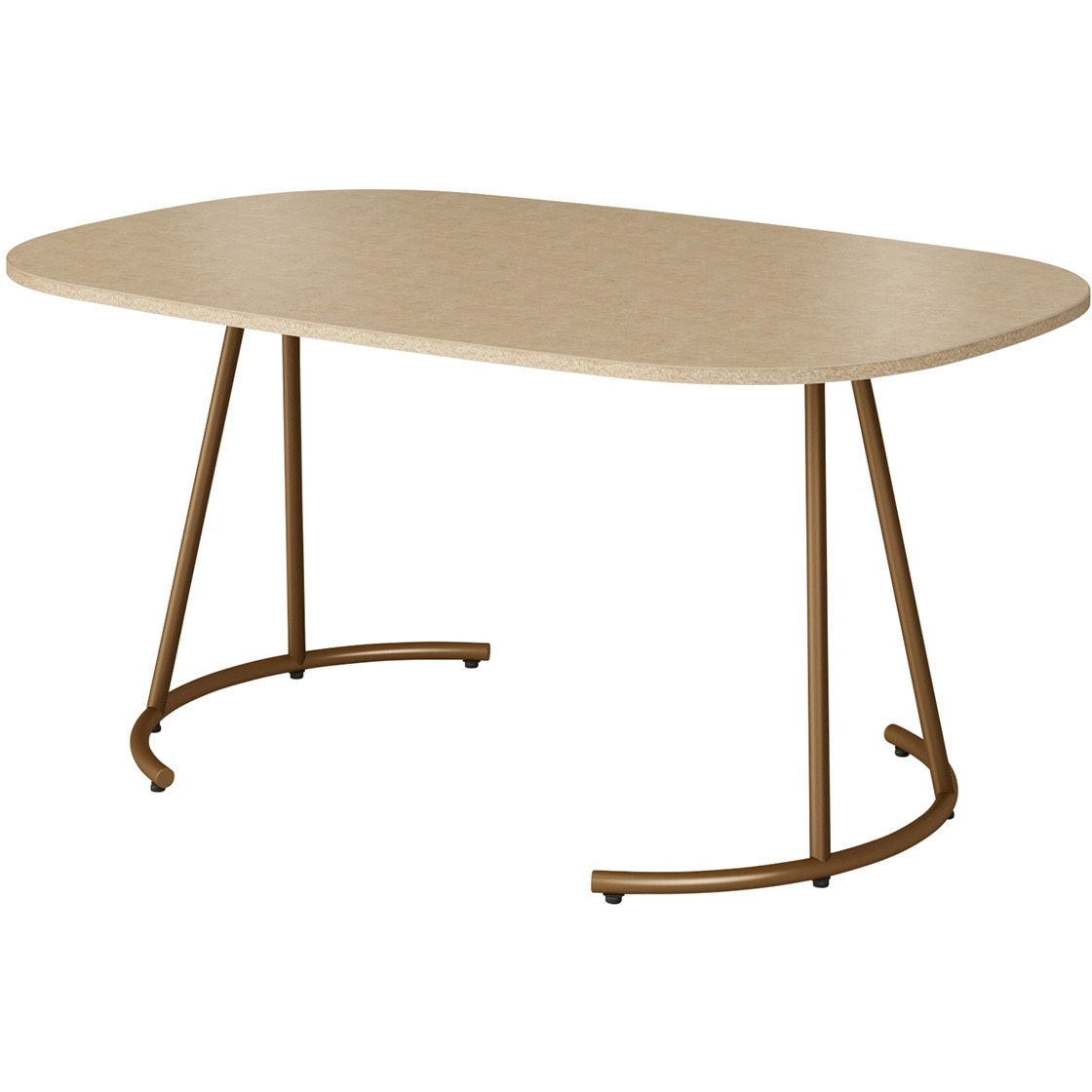 KLF-22K1496-ZC1 ミートラウンジ テーブルオーバル型 ケナフ天板 W1400×D900×H650<配送時組立サービス付> 1台 イトーキ 【通販モノタロウ】