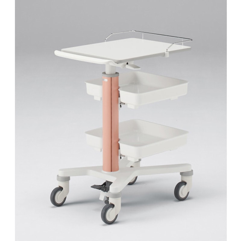 NKS-532SN-W9M8 メディワークカート-S トレイ2段タイプ<配送時組立サービス付> イトーキ 幅470mm奥行657mm高さ840mm  NKS-532SN-W9M8