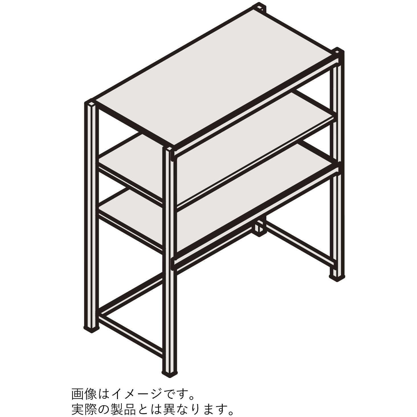 ERH-H17663-0 中量ボルトレスRH型 下段オープン・300kg仕様 天地3段 連増 W1800×D600×H2100<配送時組立サービス付> 1台 イトーキ 【通販モノタロウ】