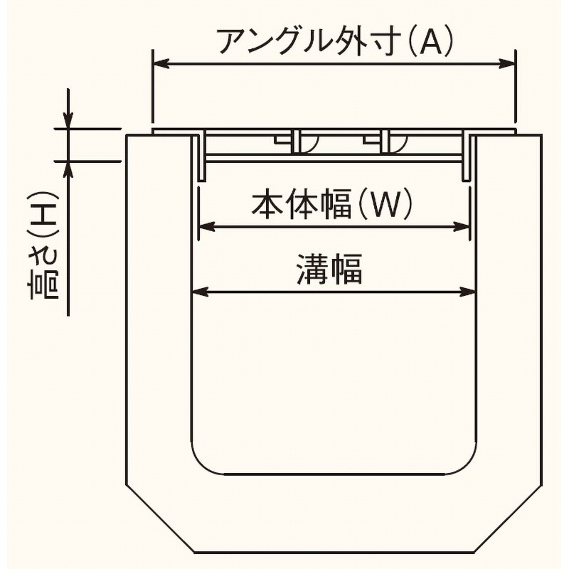 U-19-20D みぞぶたツバ付き イズミ 溶融亜鉛メッキ仕上 ピッチ33mm
