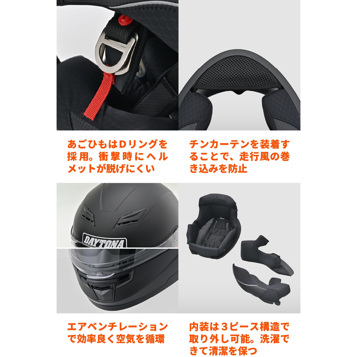 46434 DN001RSフルフェイスヘルメット DAYTONA(デイトナ) マット