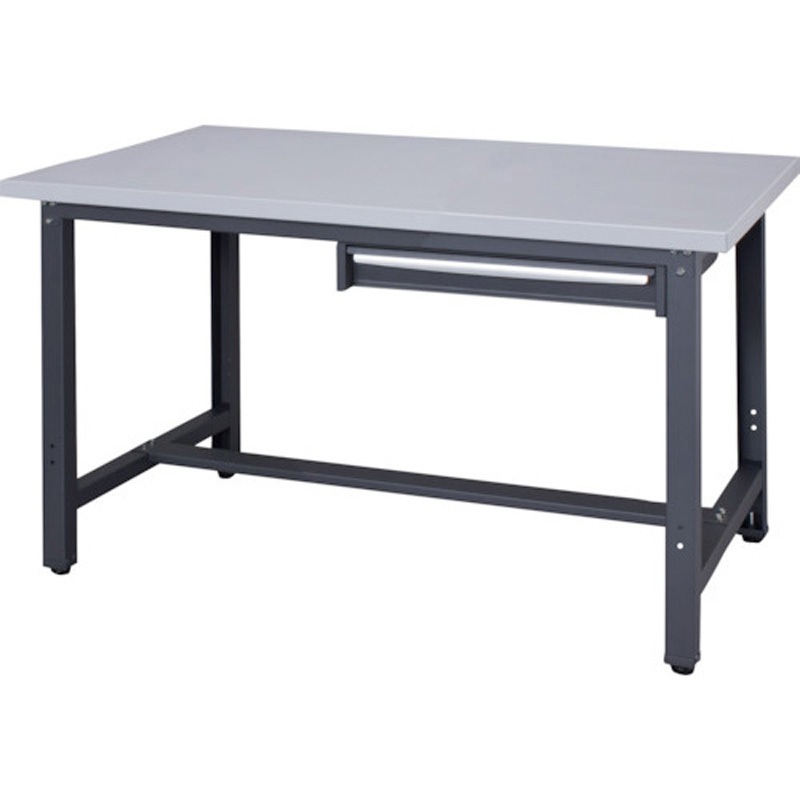 WZS-12751 スチール天板作業台 1段引出付き ダイシン 脚ブラック色 ライトグレー 対応 間口1200mm奥行750mm高さ735mm  WZS-12751 60,390円