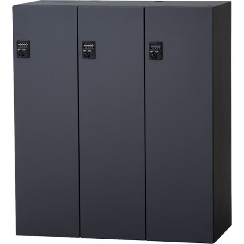 L945-113PLC-B パーソナルロッカー スマートIC錠仕様 ダイシン 3人用 ブラック色 高さ1030mm間口900mm奥行450mm  L945-113PLC-B