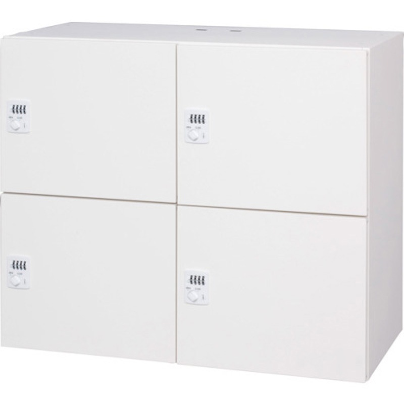 L945-07PLC-W パーソナルロッカー スマートIC錠タイプ ダイシン 4人用 ホワイト色 高さ760mm間口900mm奥行450mm  L945-07PLC-W