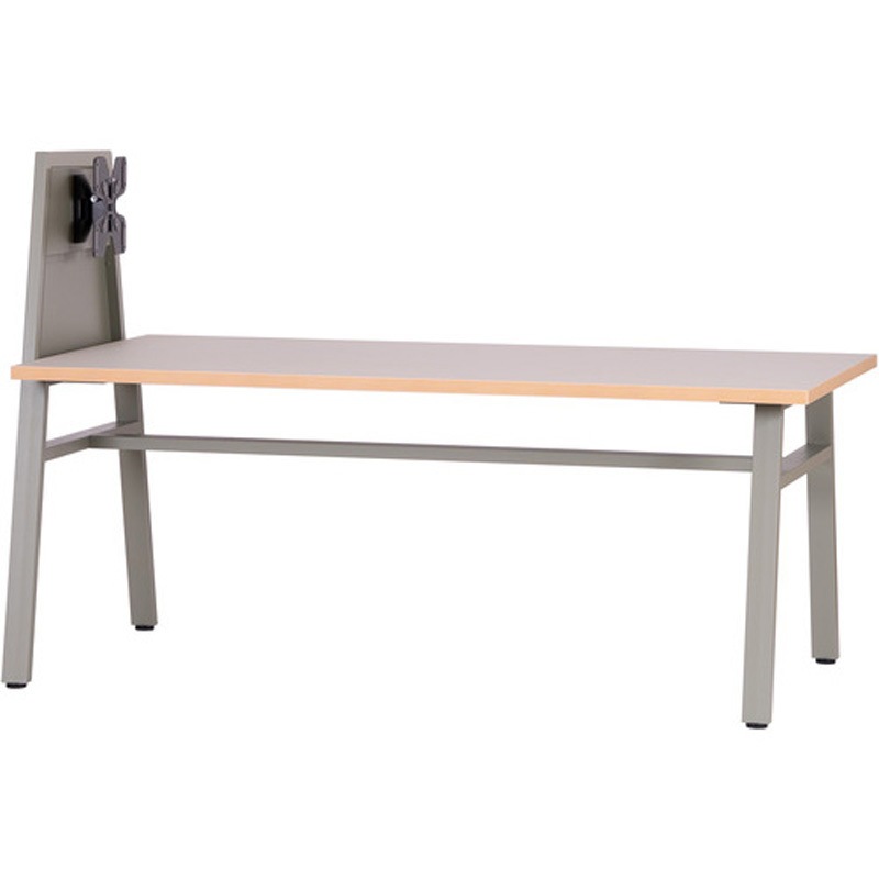 WS-DMT1809-G ワークショップファニチャー 作業テーブル モニタータイプ ダイシン アジャスター付仕様 グリーン色 高さ1230mm間口1800mm奥行900mm  WS-DMT1809-G