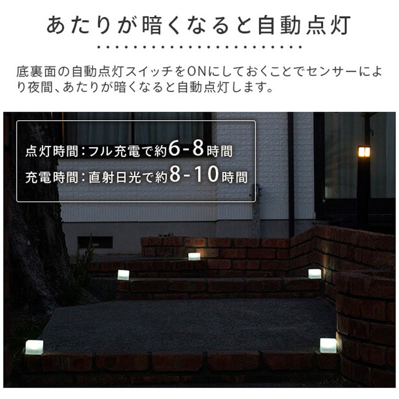 WLL-1026A(GD)×12 LEDソーラーライト すりガラスタイプ piccolo